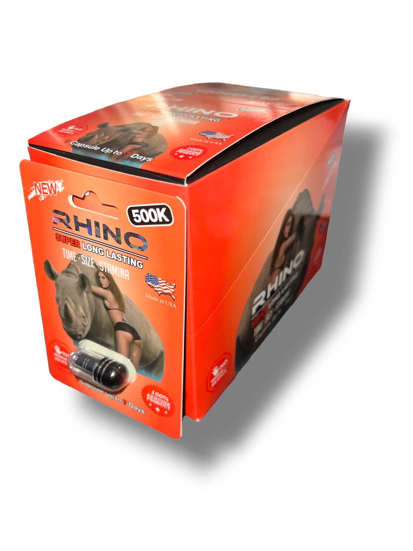 Rhino 500K, Male Enhancement Pills, Orange
