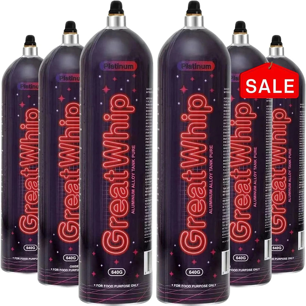 Greatwhip 0.95L Cream Whip Chargers Food Grade Free Shipping 640G Whipped Cream Charger