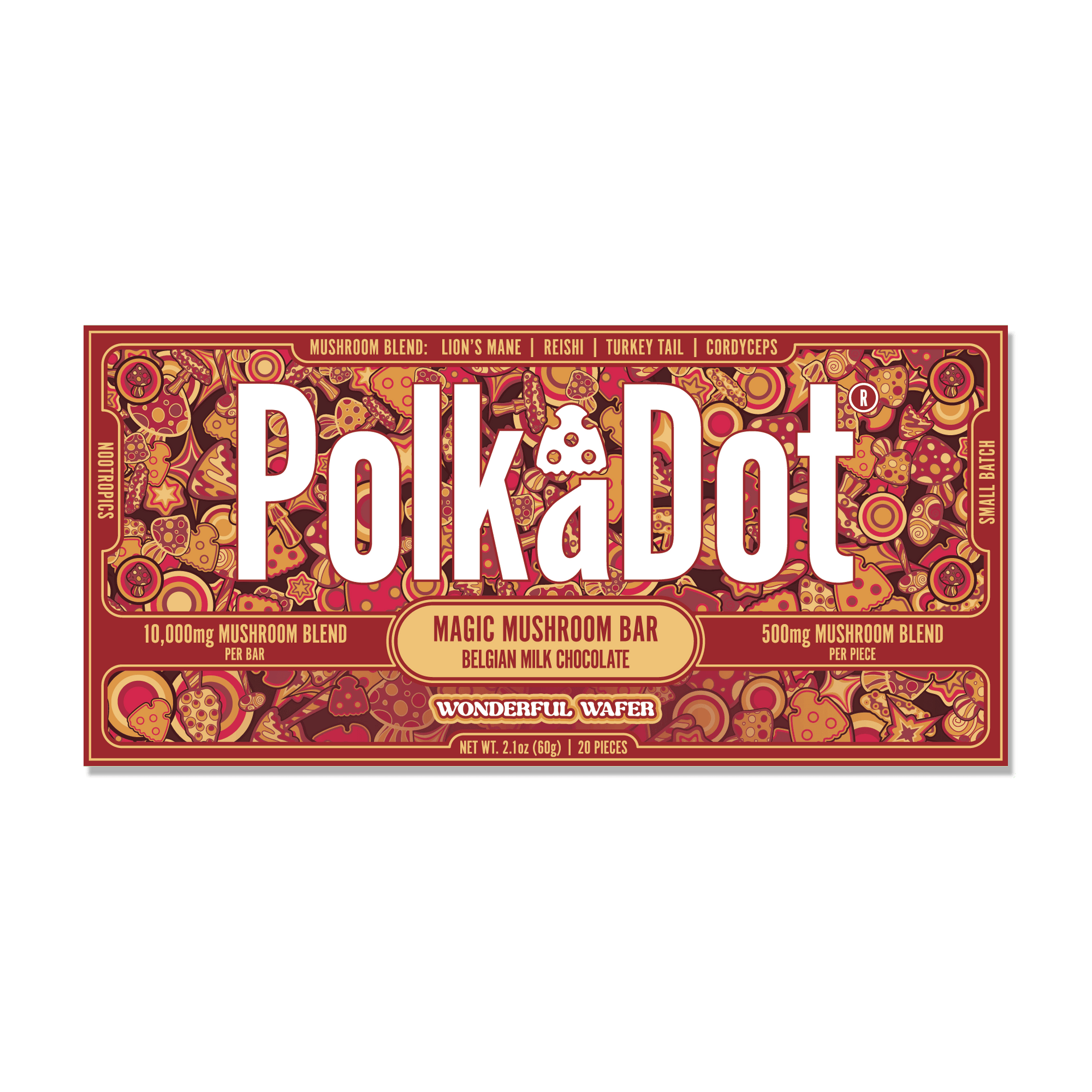 Polka Dot Novelty Chocolate Bar - Unique Design, Gift or Display