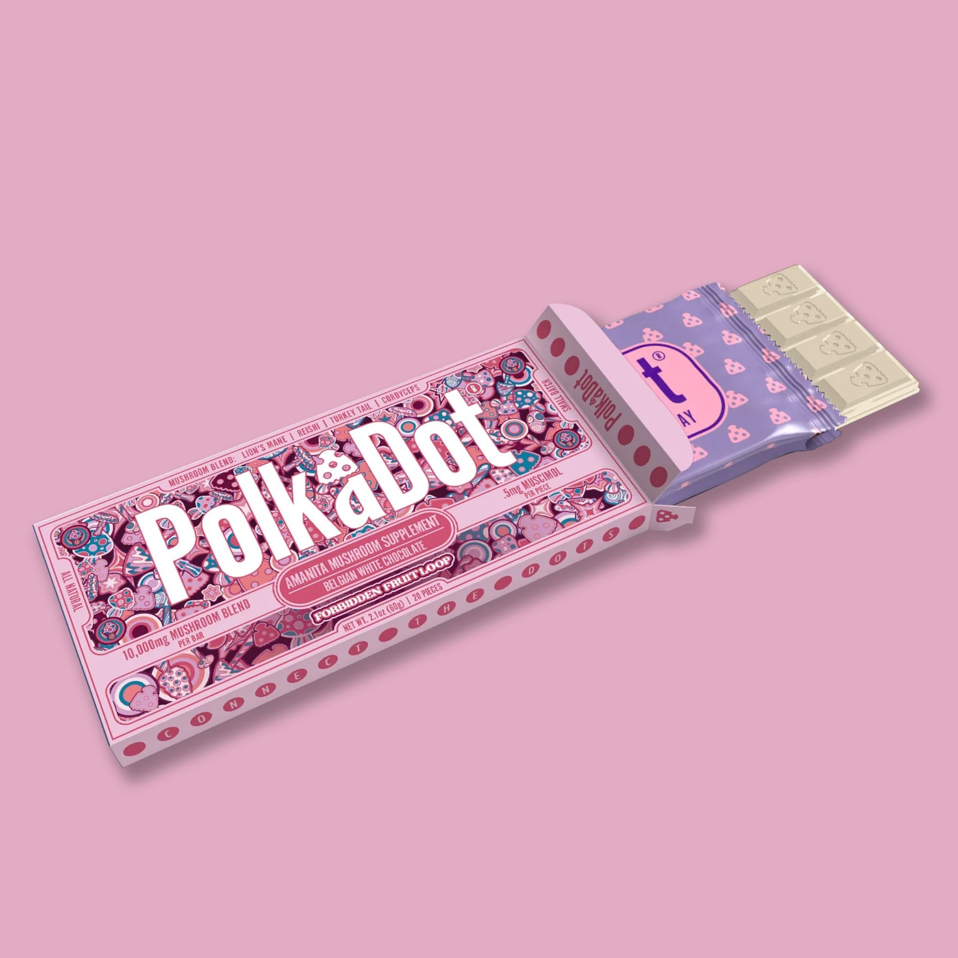 Polka Dot Novelty Chocolate Bar - Unique Design, Gift or Display