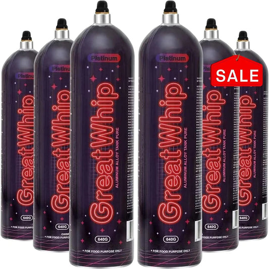 Greatwhip 0.95L Cream Whip Chargers Food Grade Free Shipping 640G Whipped Cream Charger